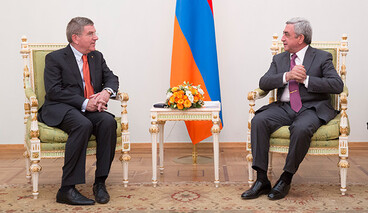 Örményországban vendégeskedett Thomas Bach és Patrick Hickey