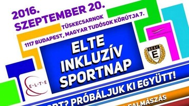 Az ELTE inkluzív sportnapot rendez szeptember 20-án